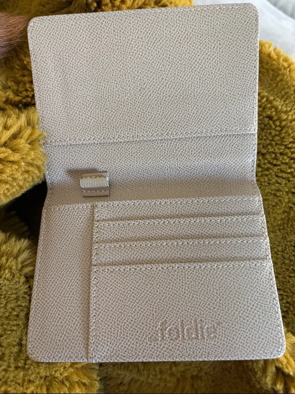 The Foldie Classic Tan Textured Passport Card Holder